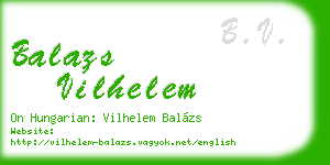 balazs vilhelem business card